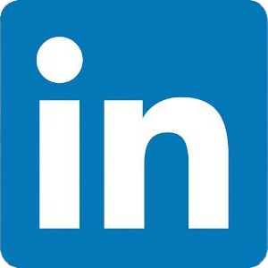 LinkedIn logo on a white background