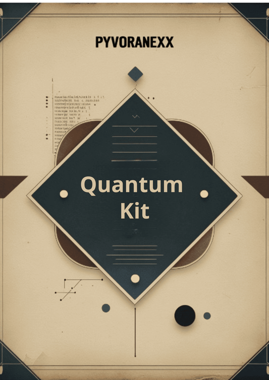 Course cover graphic for Pyvoranexx 'Quantum Kit' with geometric design elements.
